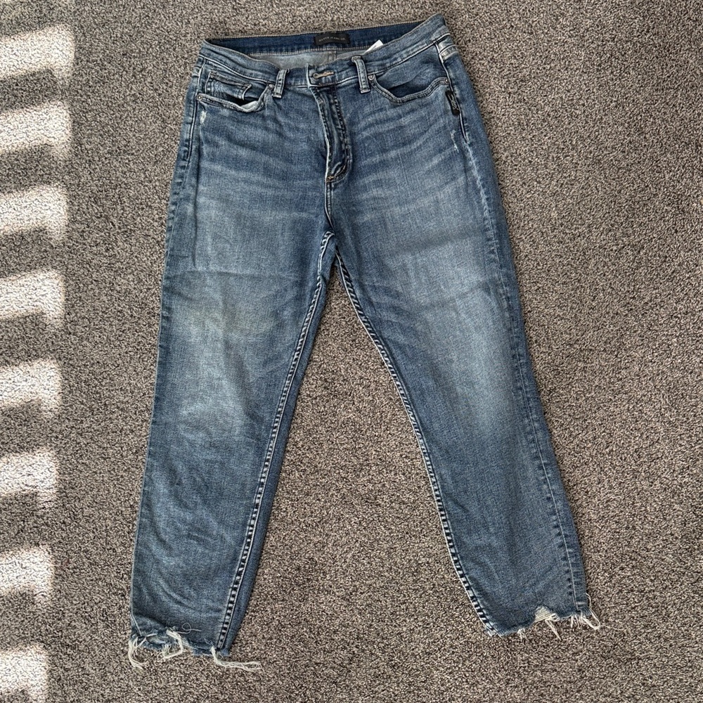 Silver Jeans Calley Women's Distressed Blue Ankle Jeans